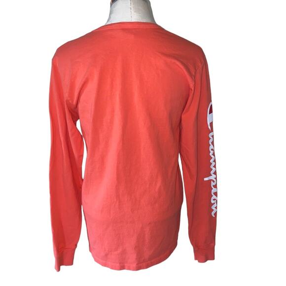 Champion collection Heritage Big C Groovy Papaya Long Sleeve T-Shirt medium - Picture 3 of 5